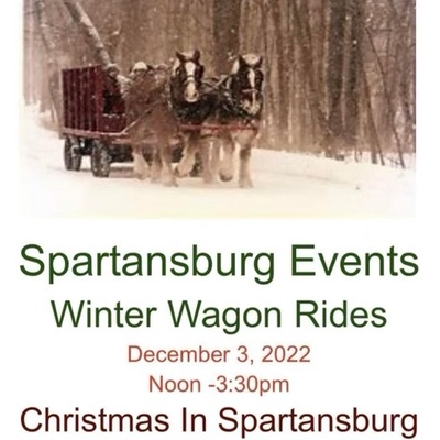 Christmas in Spartansburg wagon rides