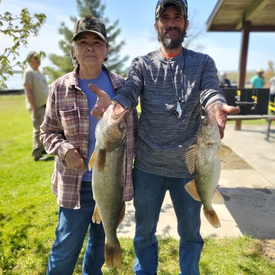 Some of the contestants in the May 2023 Walleye Tournament, hosted by the Pymatuning Lake Association.