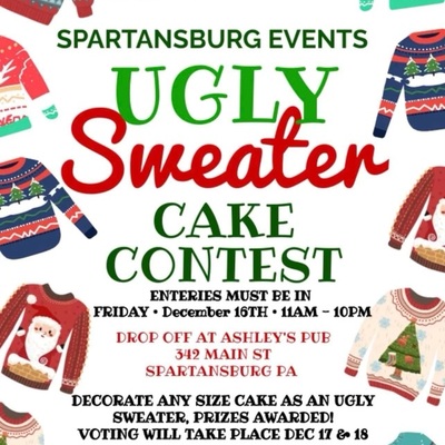 Ugly sweater cake contest